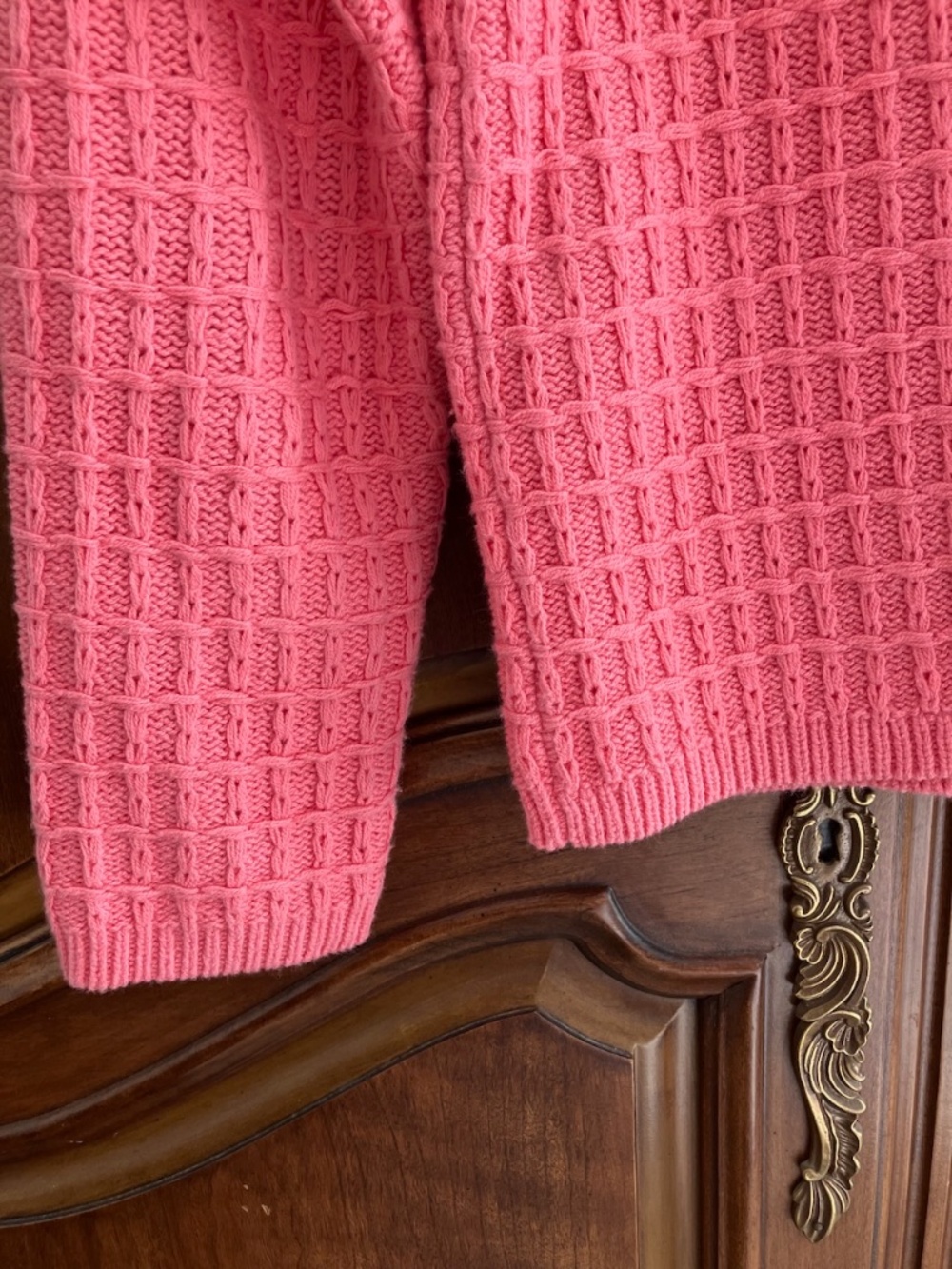 Ann Taylor | Tweedy Sweater Jacket | Bright Guava | XS - Picture 4 of 6